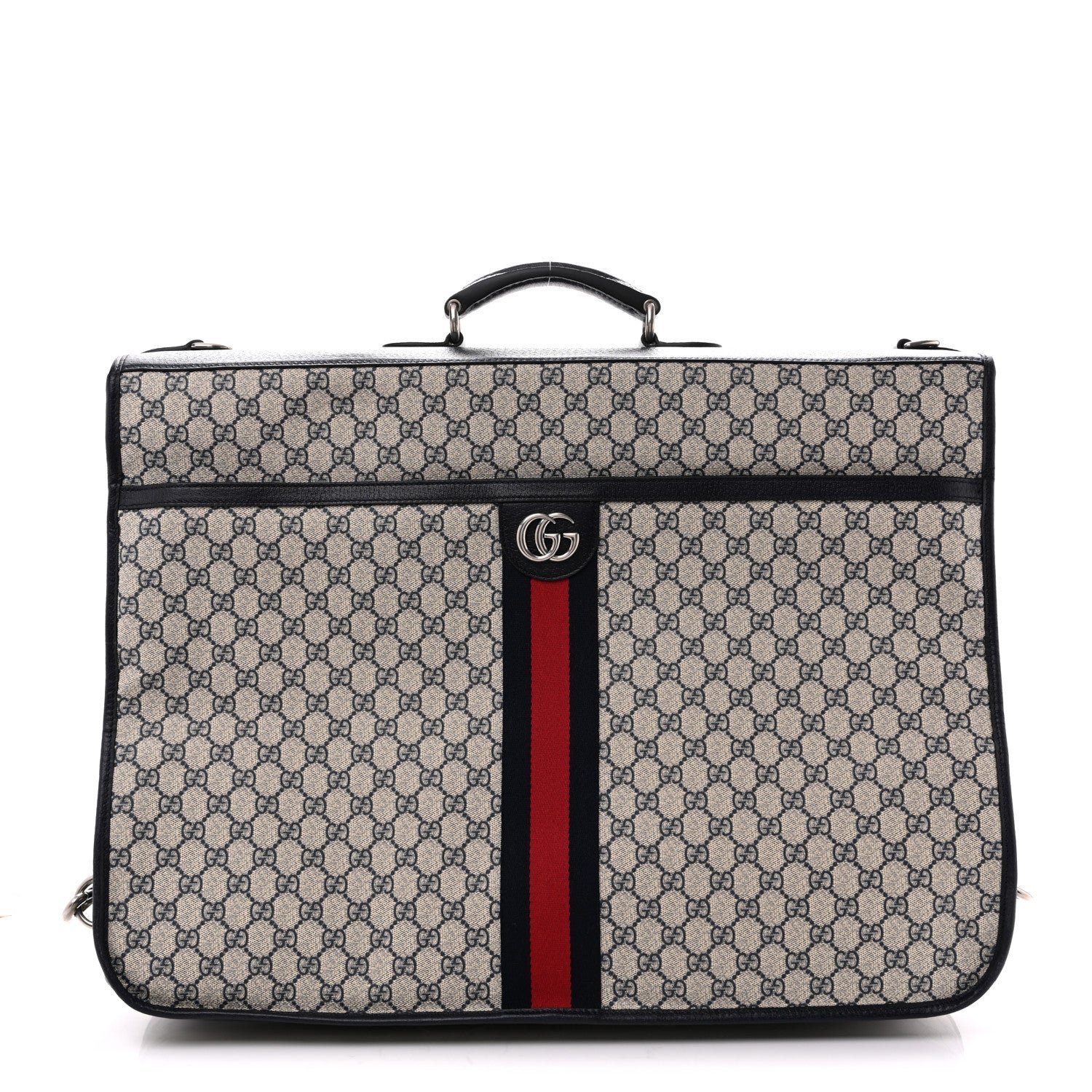 Gucci GG Supreme Monogram Web Savoy Garment Bag Beige Blue