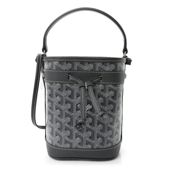 Goyard Goyardine Petit Flot Mini Bucket Bag Grey