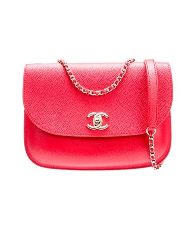 Chanel Curved Caviar Crossbody Bag