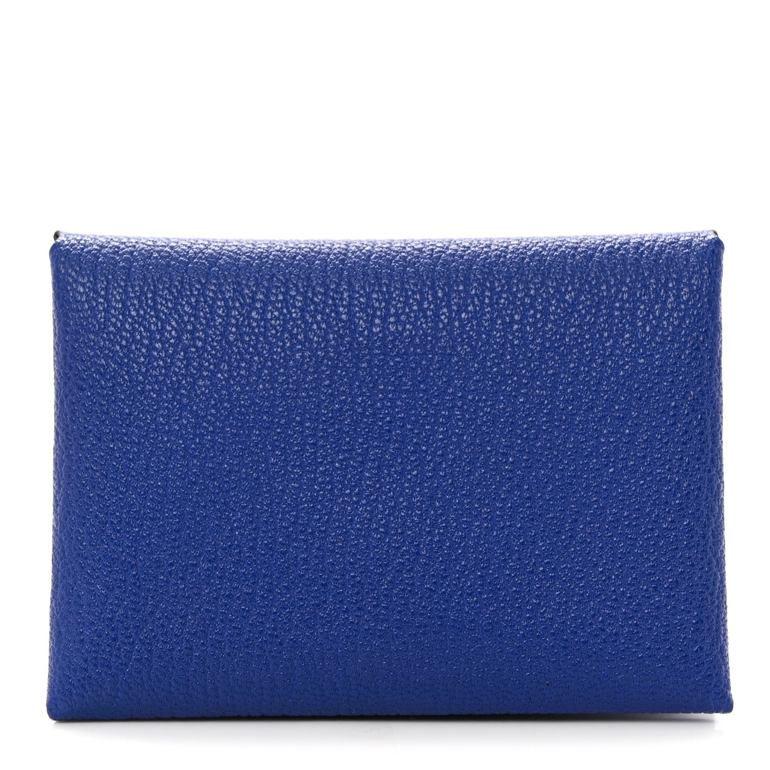 Hermes Chevre Mysore Calvi Duo Card Case Bleu Electrique