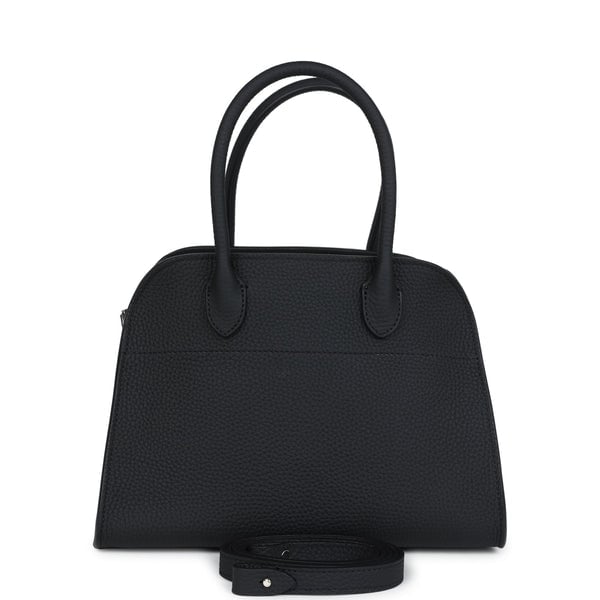 The Row The Row Soft Margaux 10 Bag Black Calfskin Silver Hardware
