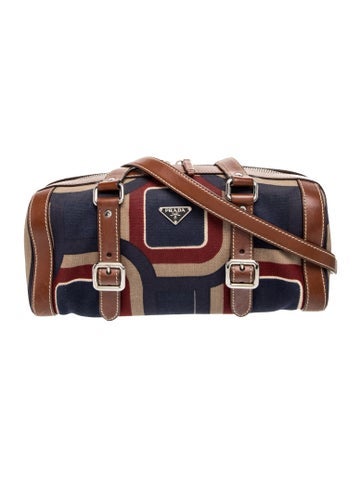 Prada Enameled Metal Triangle Shoulder Bag