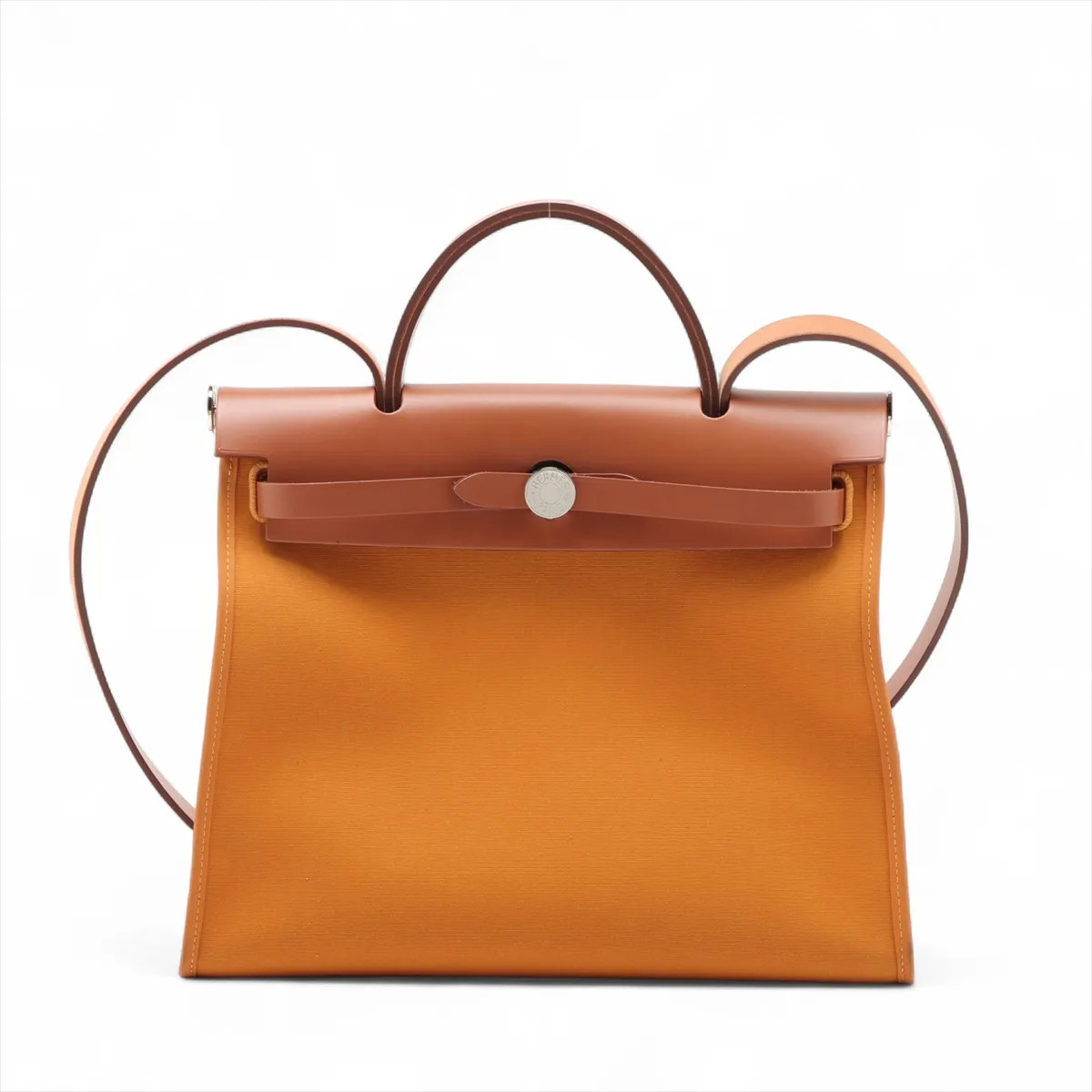 Hermès Herbag Zip PM Twilight Officie x Vash Hunter orange x brown Silver Metal