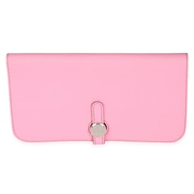 Hermes Hermès 5P Pink Togo Dogon Recto Verso Wallet PHW