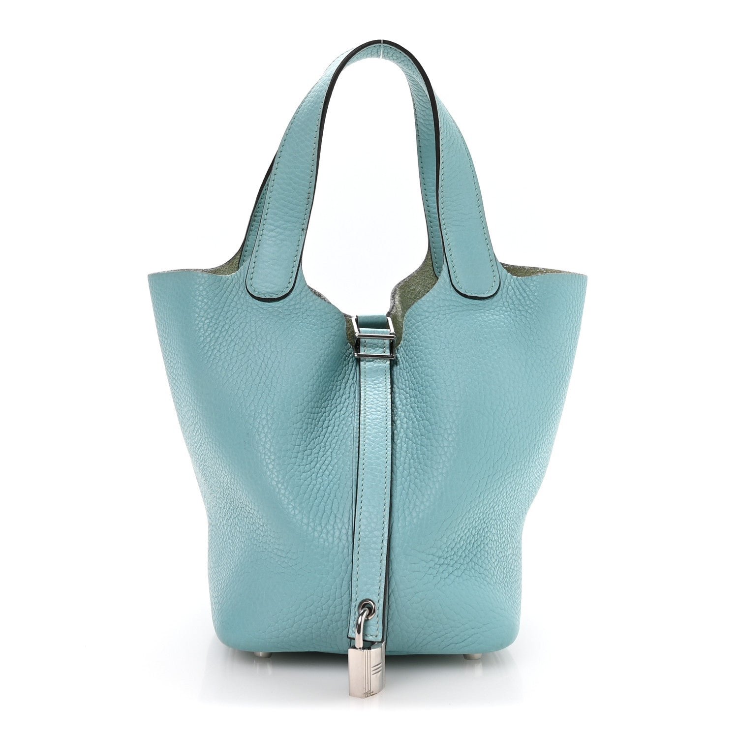 Hermes Taurillon Clemence Picotin Lock 18 PM Bleu Atoll