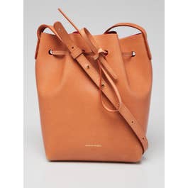 Mansur Gavriel Mansur Gavriel Cammello/Rosa Vegetable Leather Bucket Bag