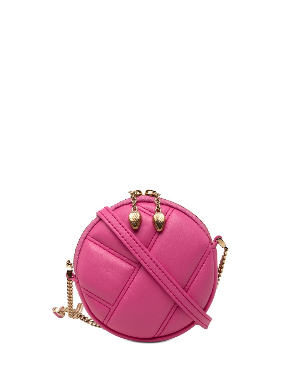 Bvlgari 2000-2025 Leather Serpenti Cabochon Round crossbody bag