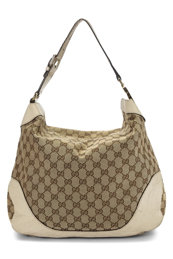 White Original GG Canvas Charlotte Hobo Bag