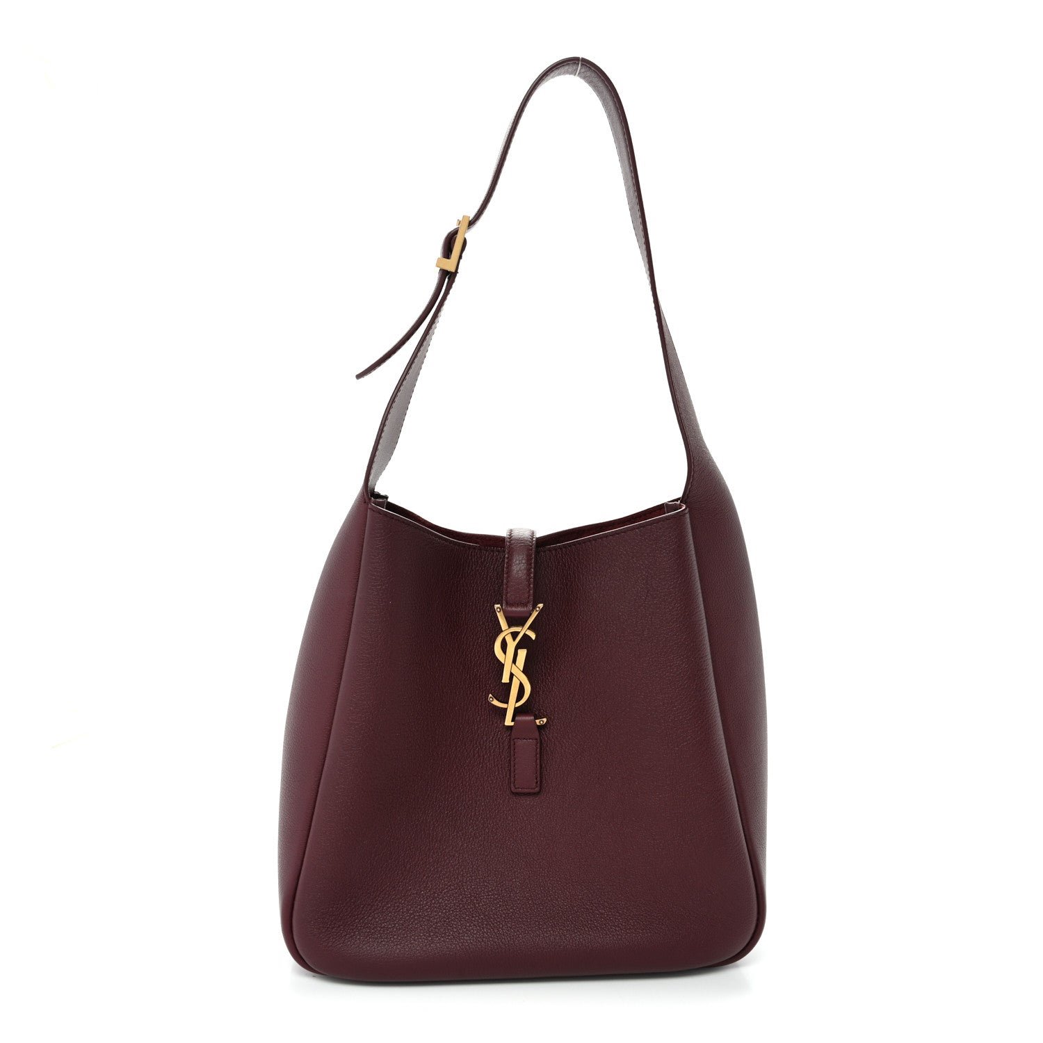 Saint Laurent Smooth Calfskin Small Le 5 A 7 Soft Hobo Rouge Legion