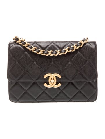 Large Quilted Single Flap Bag