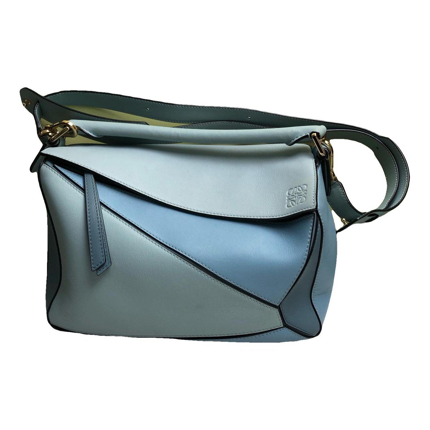Puzzle leather handbag