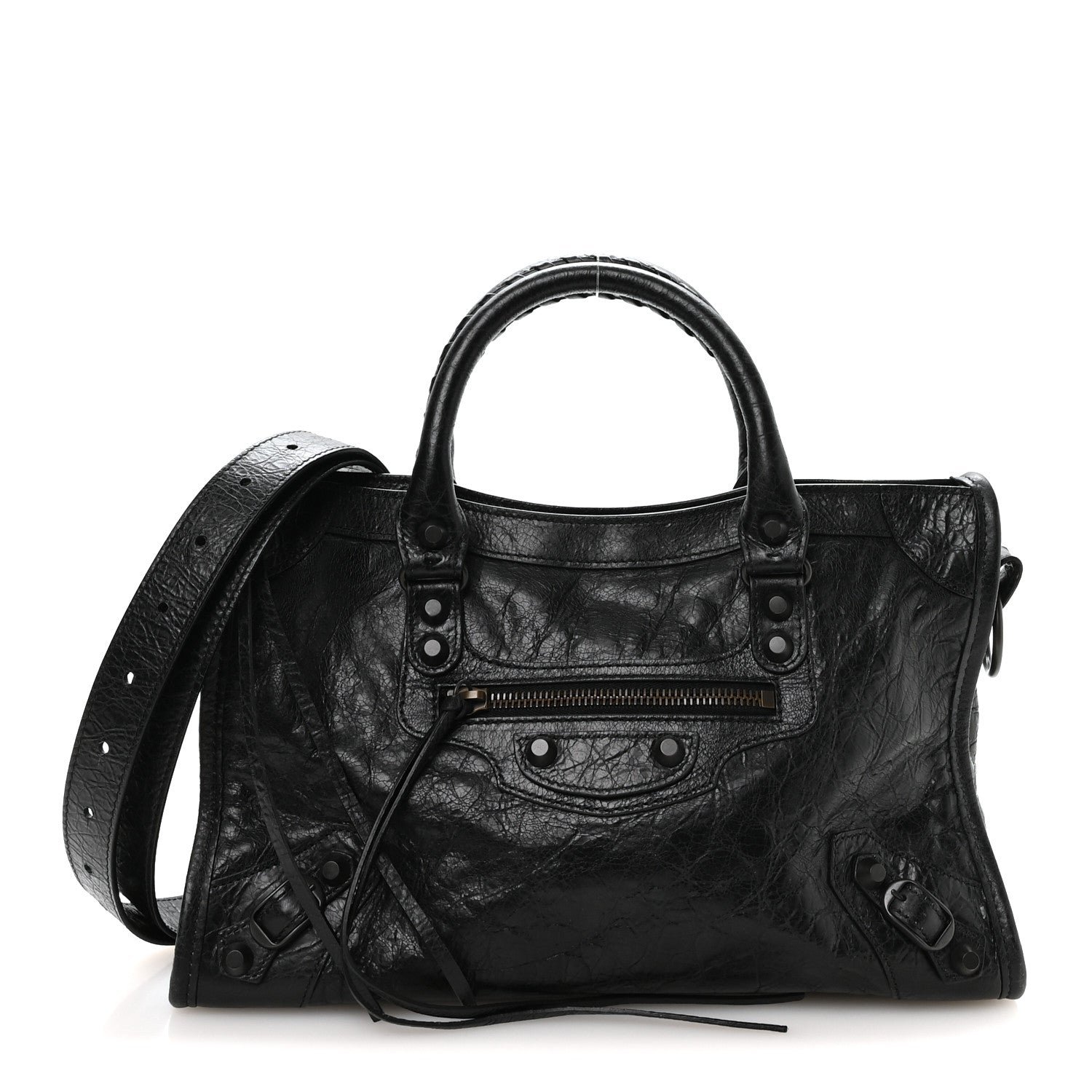 Balenciaga Agneau Arena Classic Hardware Small Le City Black