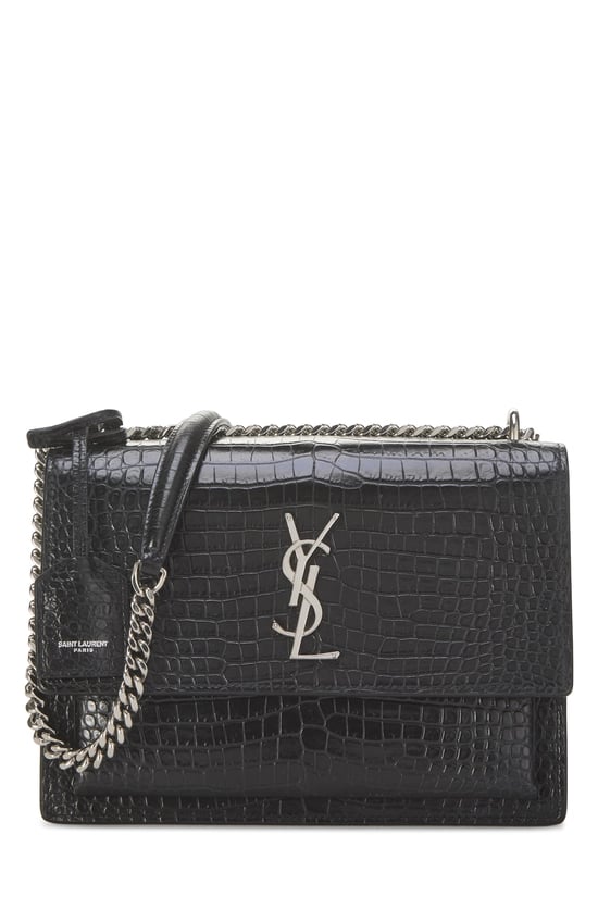 Black Embossed Leather Sunset Medium