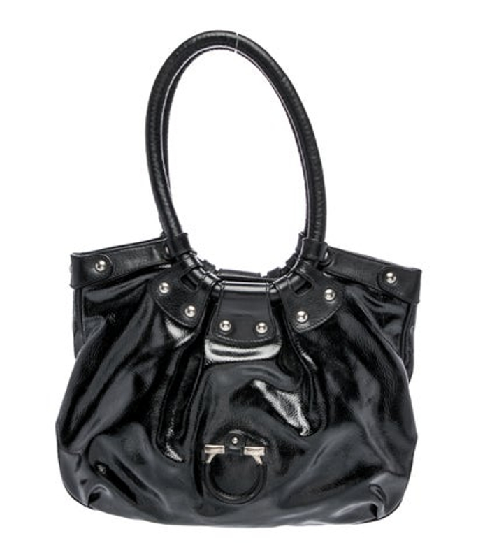 Salvatore Ferragamo Ferragamo Patent Leather Shoulder Bag