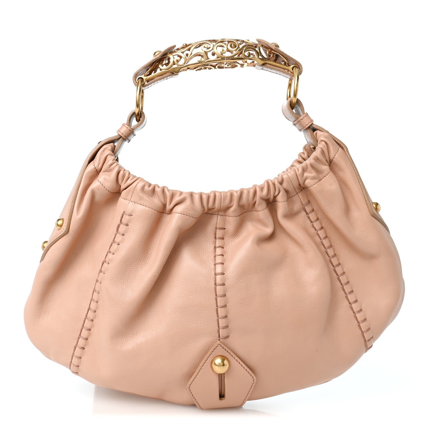 Saint Laurent Calfskin Vincennes Mombasa Hobo Pink