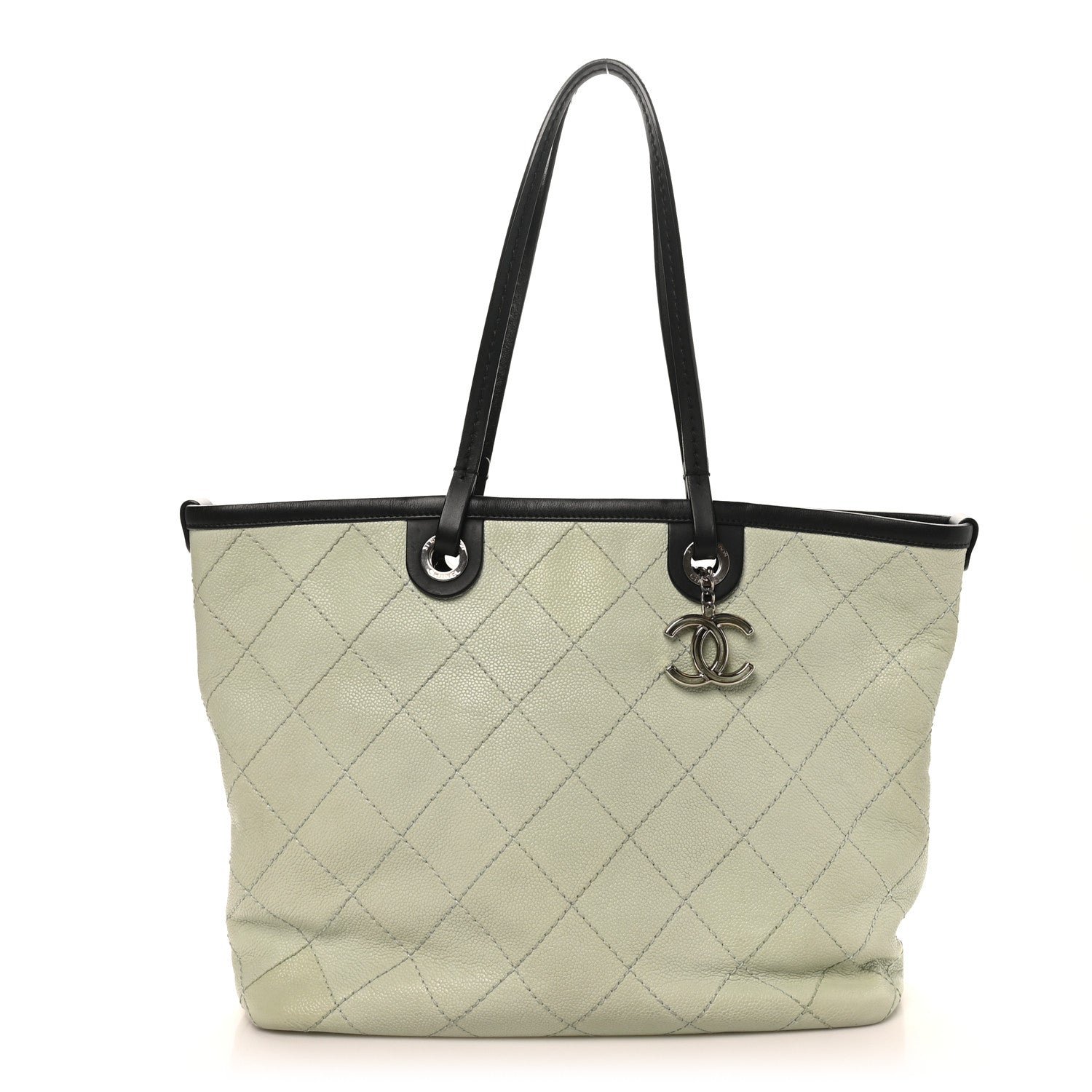 Chanel Chanel Grained Calfskin Shopping Fever Tote Green