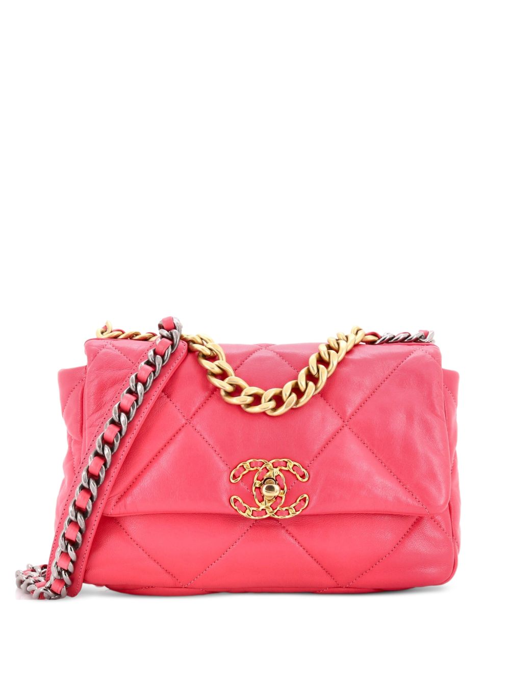 19 Flap Bag Quilted Leather Medium crossbody bag