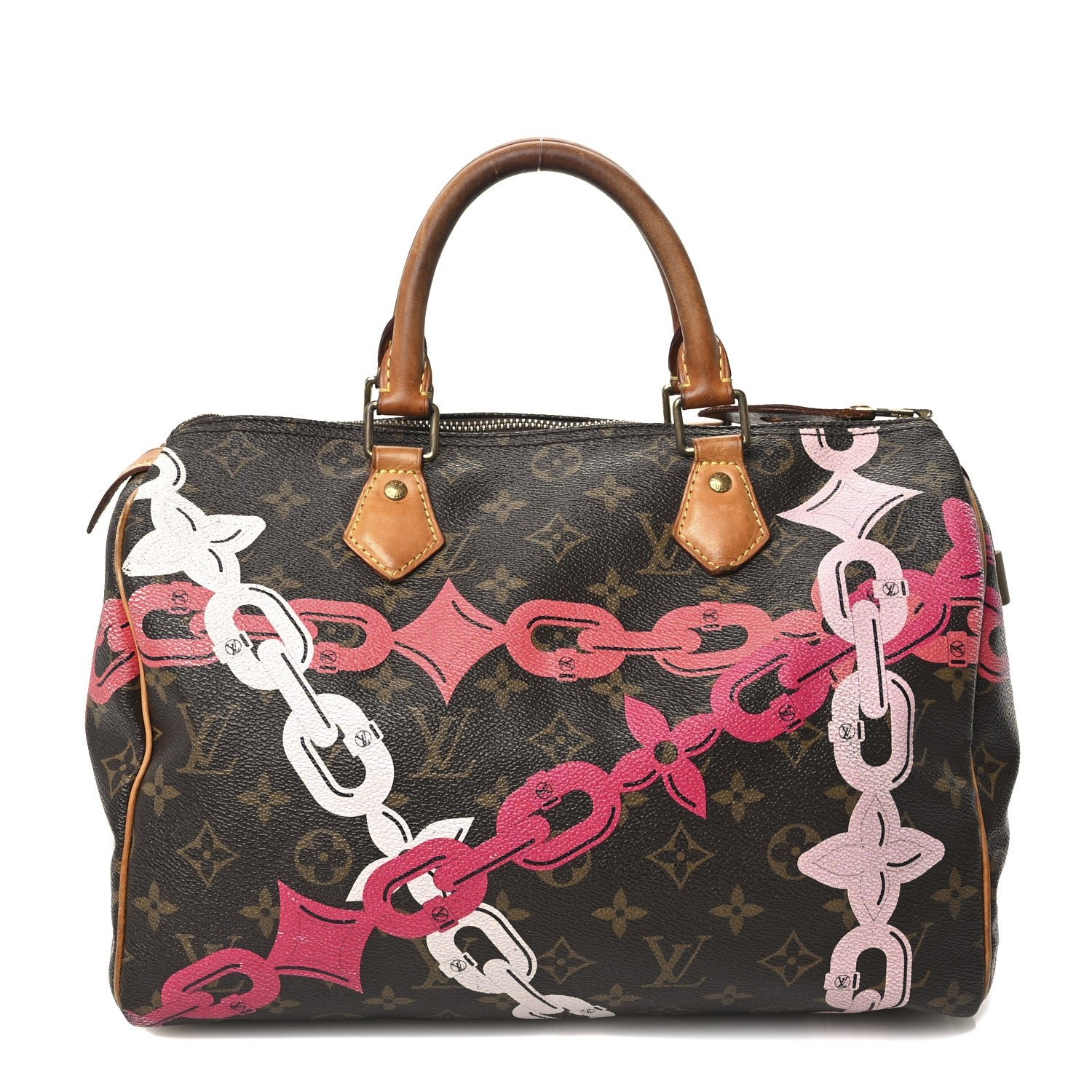 Louis Vuitton Monogram Bay Speedy 30 Rose Ballerine Poppy