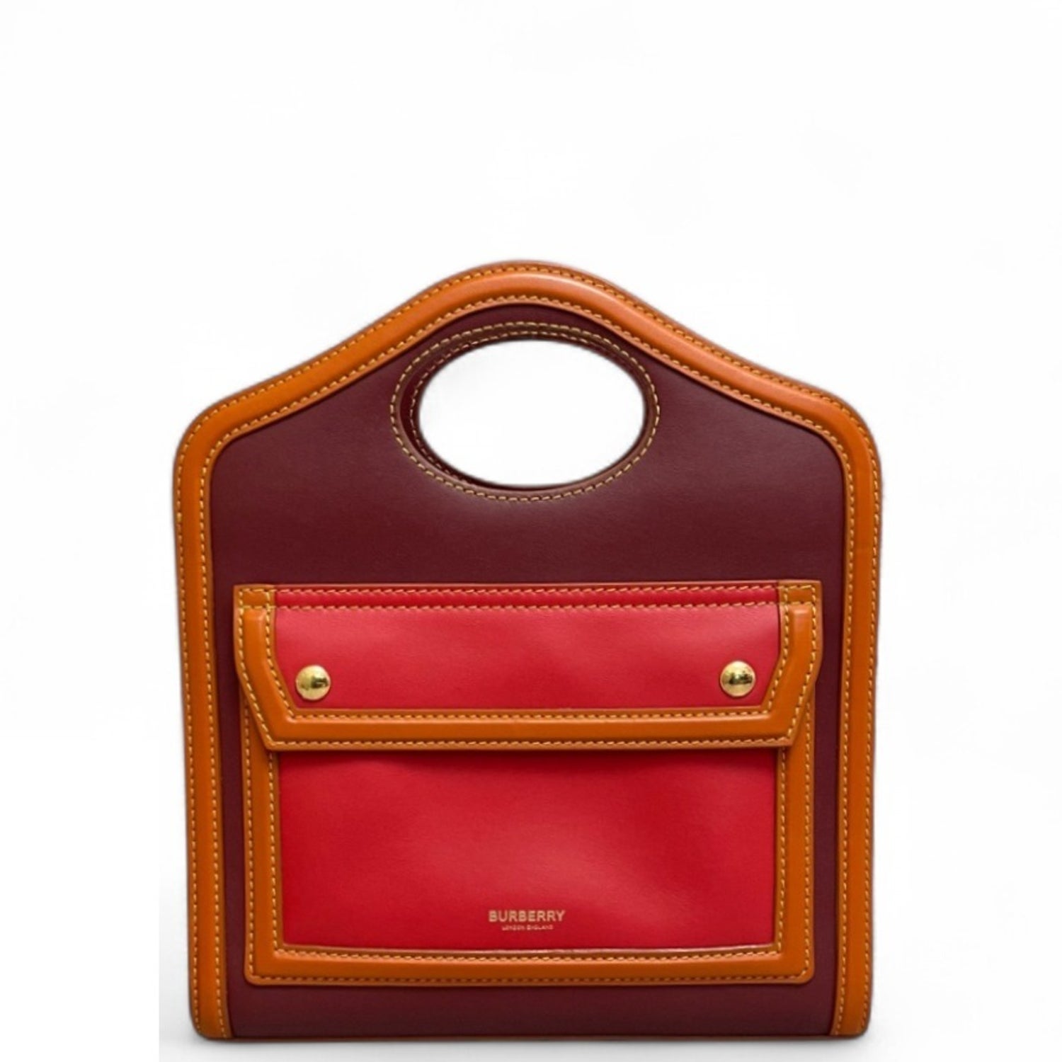 Burberry Calfskin Two Tone Pocket Mini