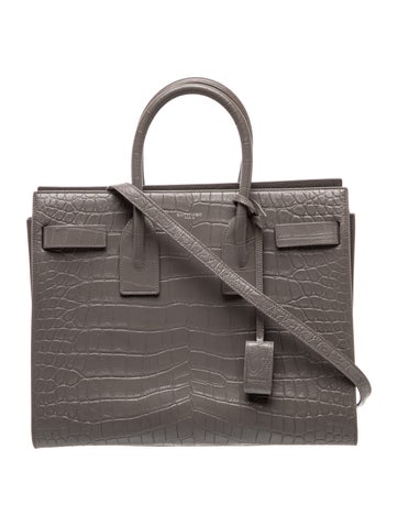 Embossed Leather Sac De Jour Small