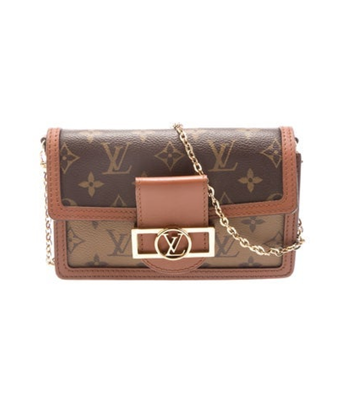 Louis Vuitton Vuitton Lv Monogram Monogram Reverse Canvas Dauphine Wallet On Chain