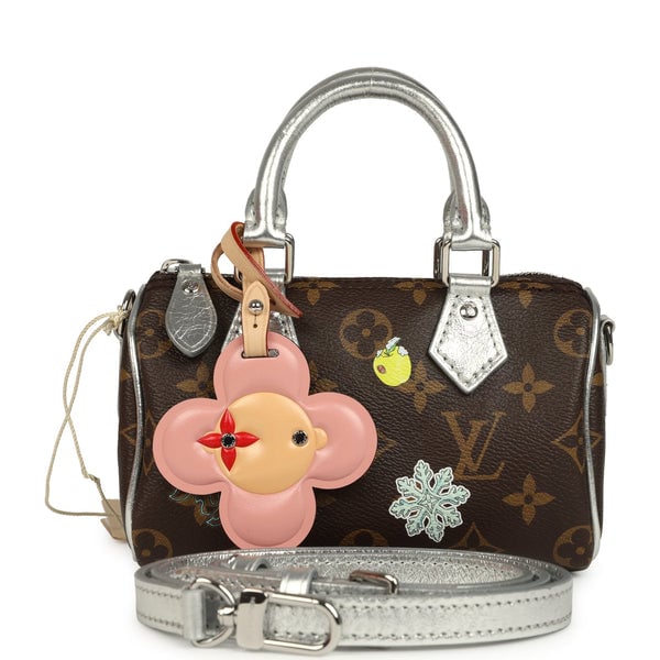 Louis Vuitton Louis Vuitton "57th Street NYC" Vivienne Nano Speedy Bag Brown Monogram Snowy Pearl Gold Hardware