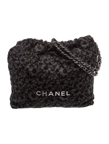 Denim Camellia Small Hobo 22
