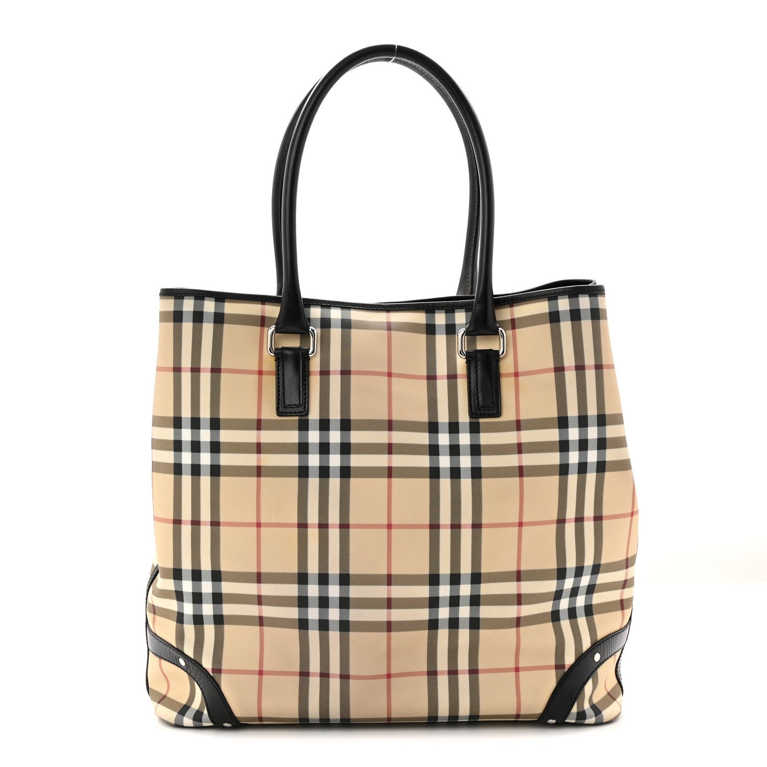 Burberry House Check Studded Tote Black