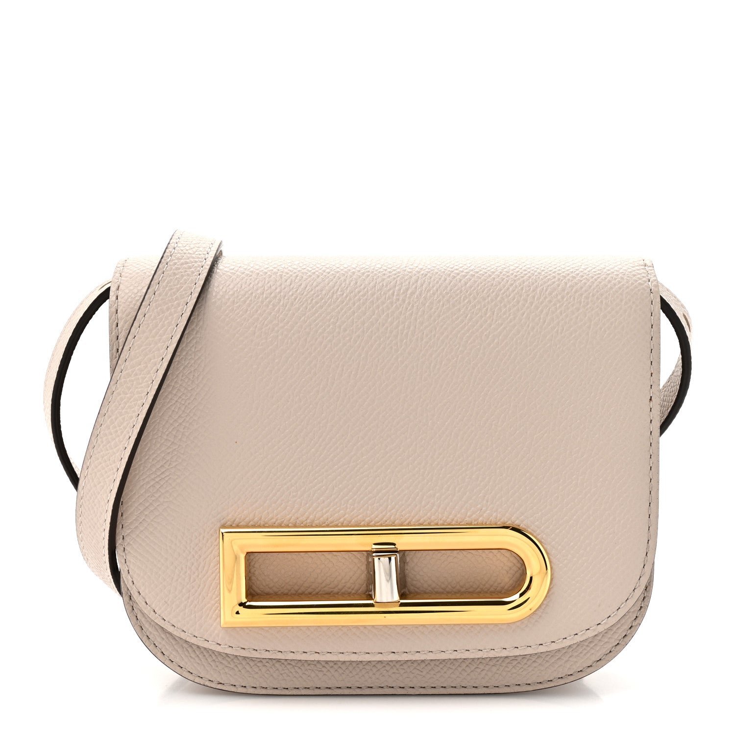Delvaux Delvaux Alpina Calfskin Toy Lingot Crossbody Sesame