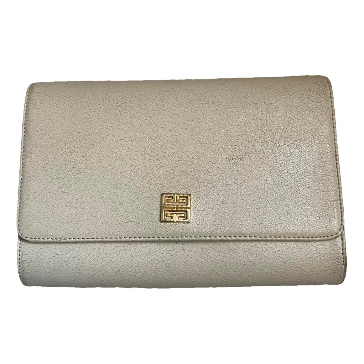 Leather clutch bag