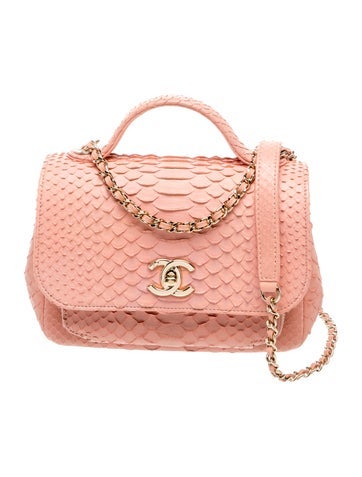 Small Business Affinity Python Flap Bag
