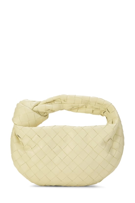 Yellow Intrecciato Leather Jodie Mini