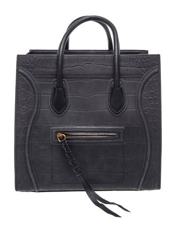 Embossed Leather Luggage Phantom Medium