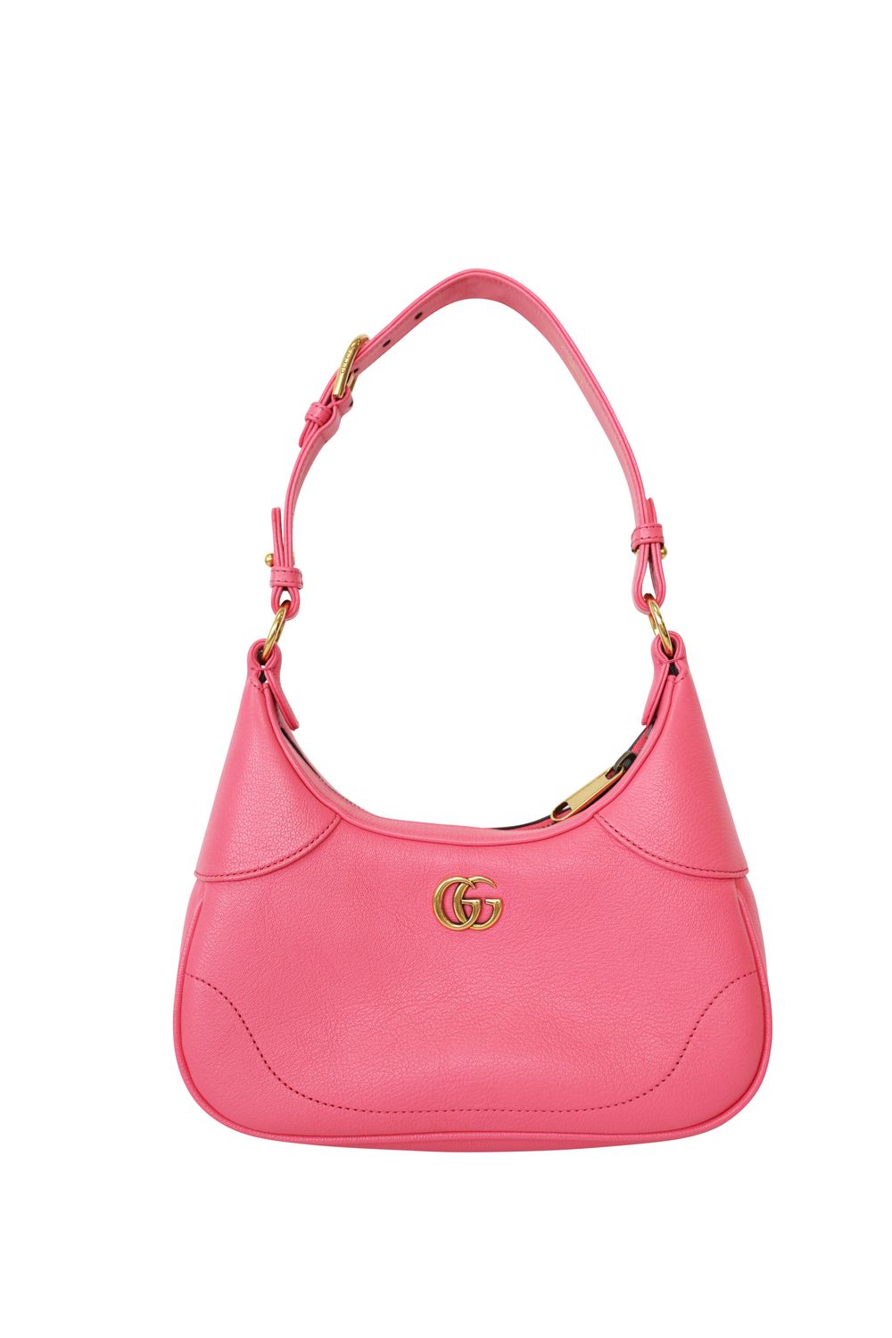 Gucci Aphrodite Small Bag, Pink Soft Goat Leather and Gold Hardware, Preowned in Box WA001