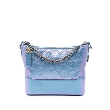 Medium Quilted Iridescent Lambskin and Calfskin Gabrielle Hobo