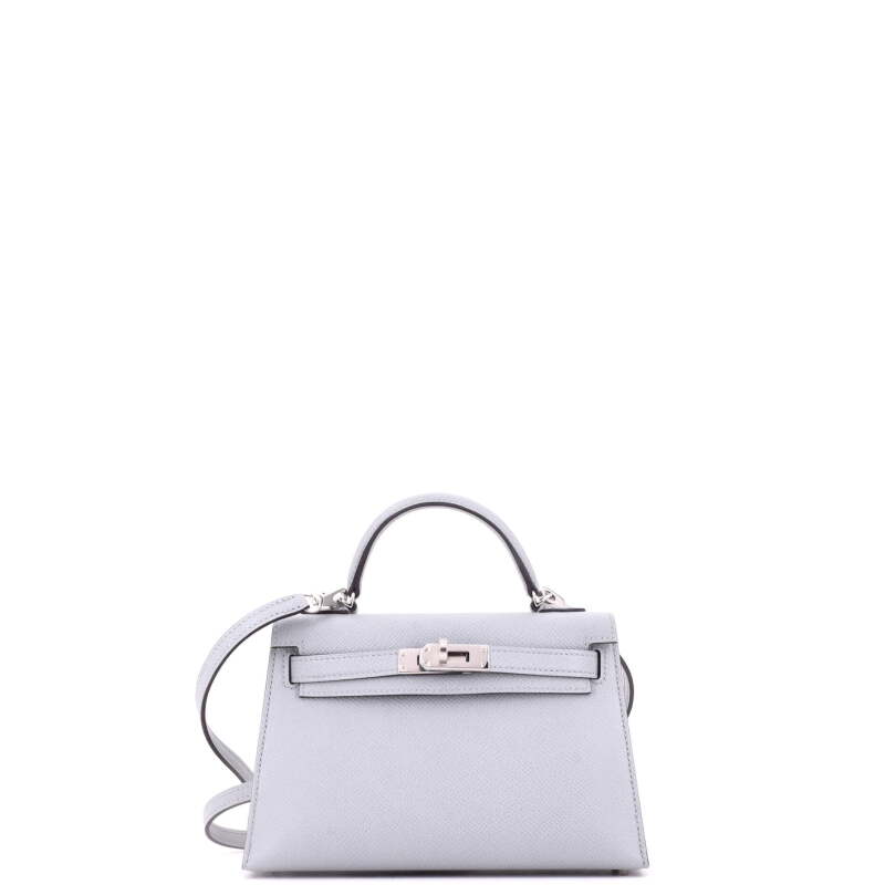 Bleu Glacier Epsom Mini Kelly 20 II Palladium Hardware, 2024