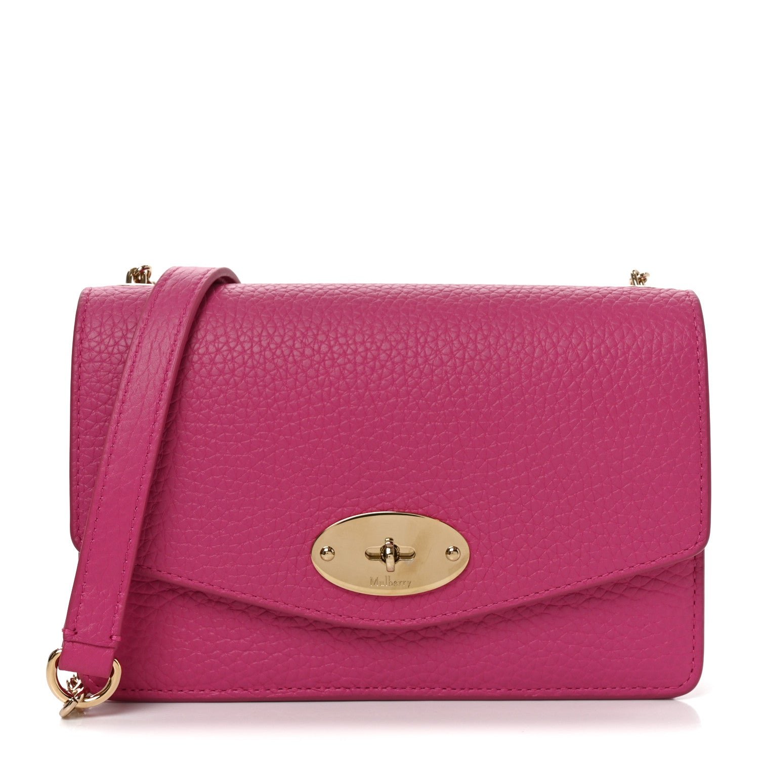 Mulberry Small Classic Grain Calfskin Small Darley Mulberry Pink