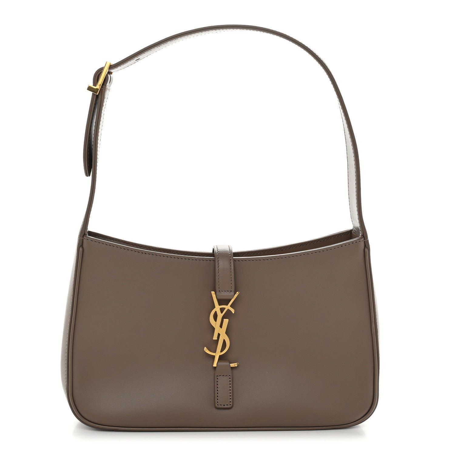 Saint Laurent Saint Laurent Smooth Calfskin Le 5 A 7 Hobo Taupe