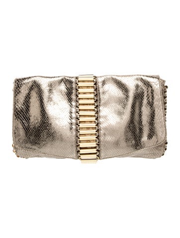 Embossed Leather Clutch