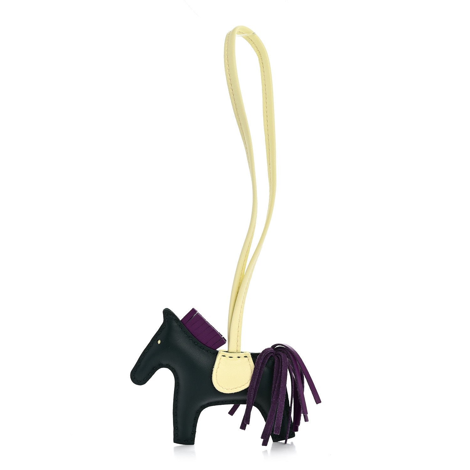 Hermes Milo Lambskin Grigri Rodeo Horse Bag Charm PM Vert Cypress Violet Jaune Milton
