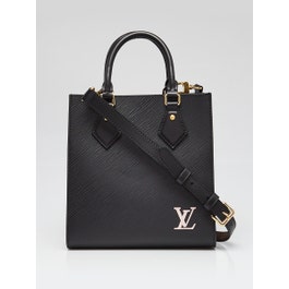 Louis Vuitton Black Epi Leather Sac Plat NV BB Bag