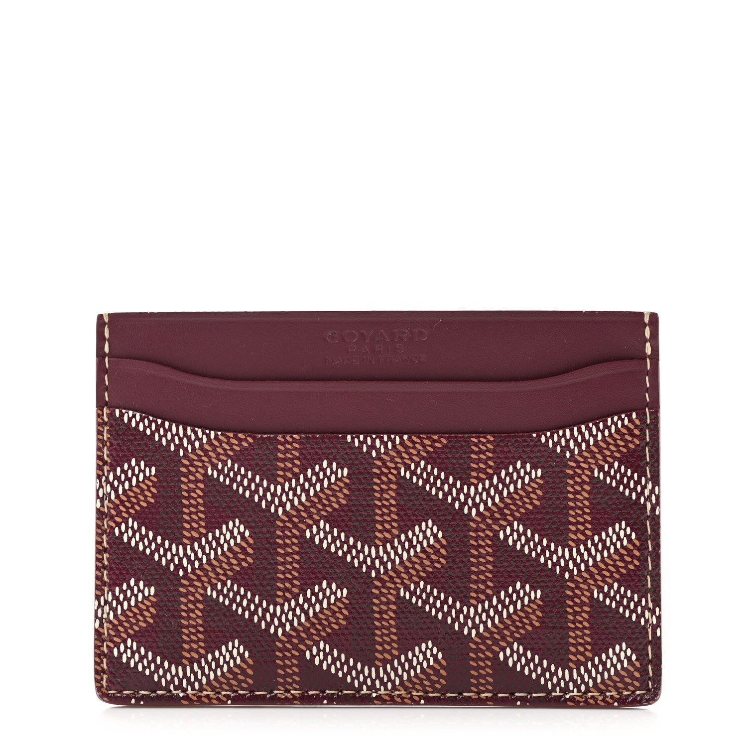 Goyard Goyardine Saint Sulpice Card Holder Bordeaux