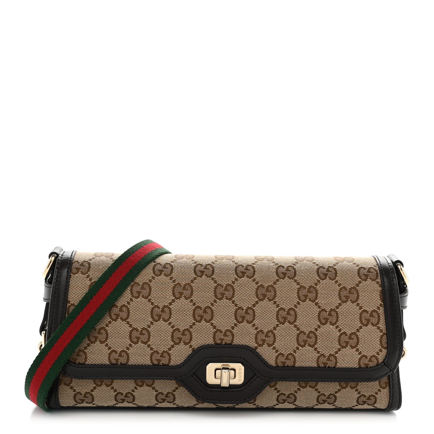 Gucci GG Monogram Small Luce Shoulder Bag Beige Ebony