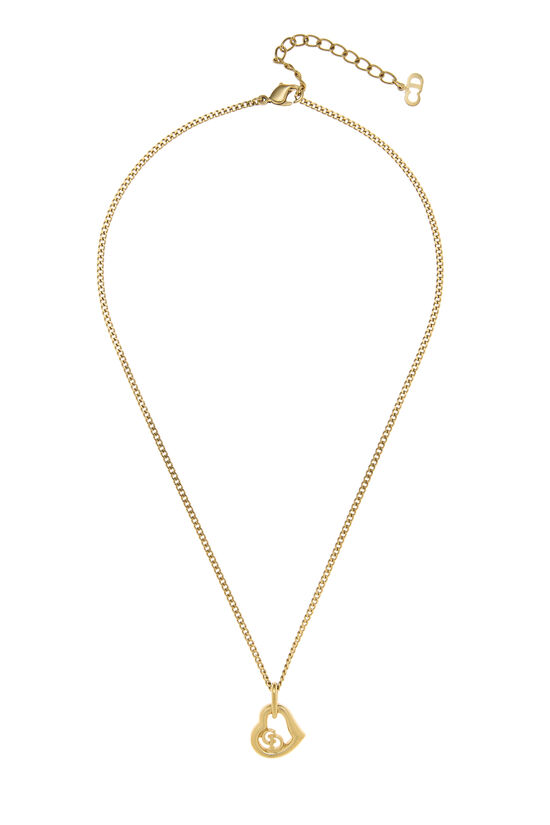 Dior Gold 'CD' Heart Necklace