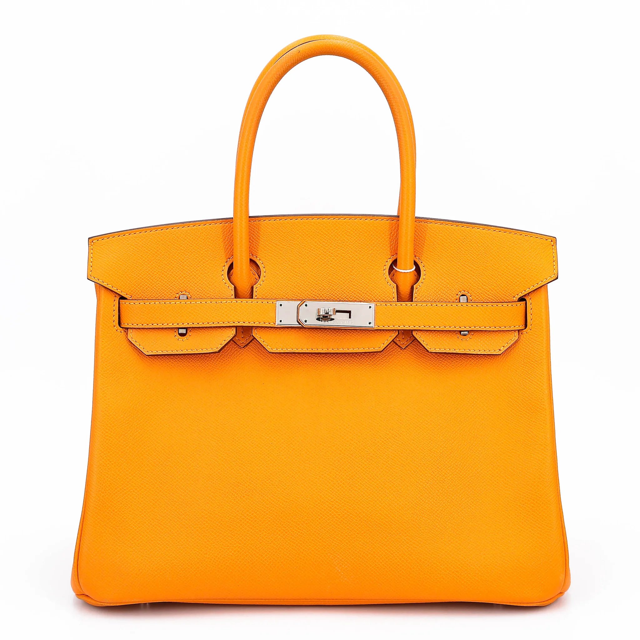 Very Good ( Rank A) HERMÈS Birkin 30 Jaune d’Or (9V) Epsom Palladium hardware Square P (2012)