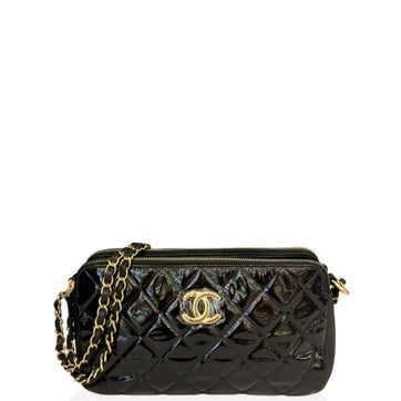 Patent Leather Camera Case