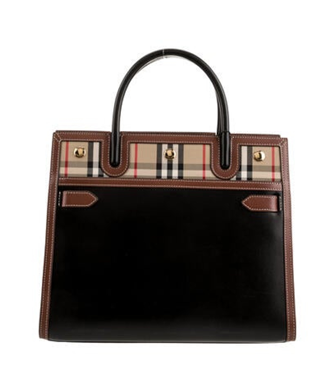 Burberry Leather Top Handle Bag