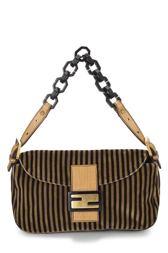Brown Velour Shoulder Bag