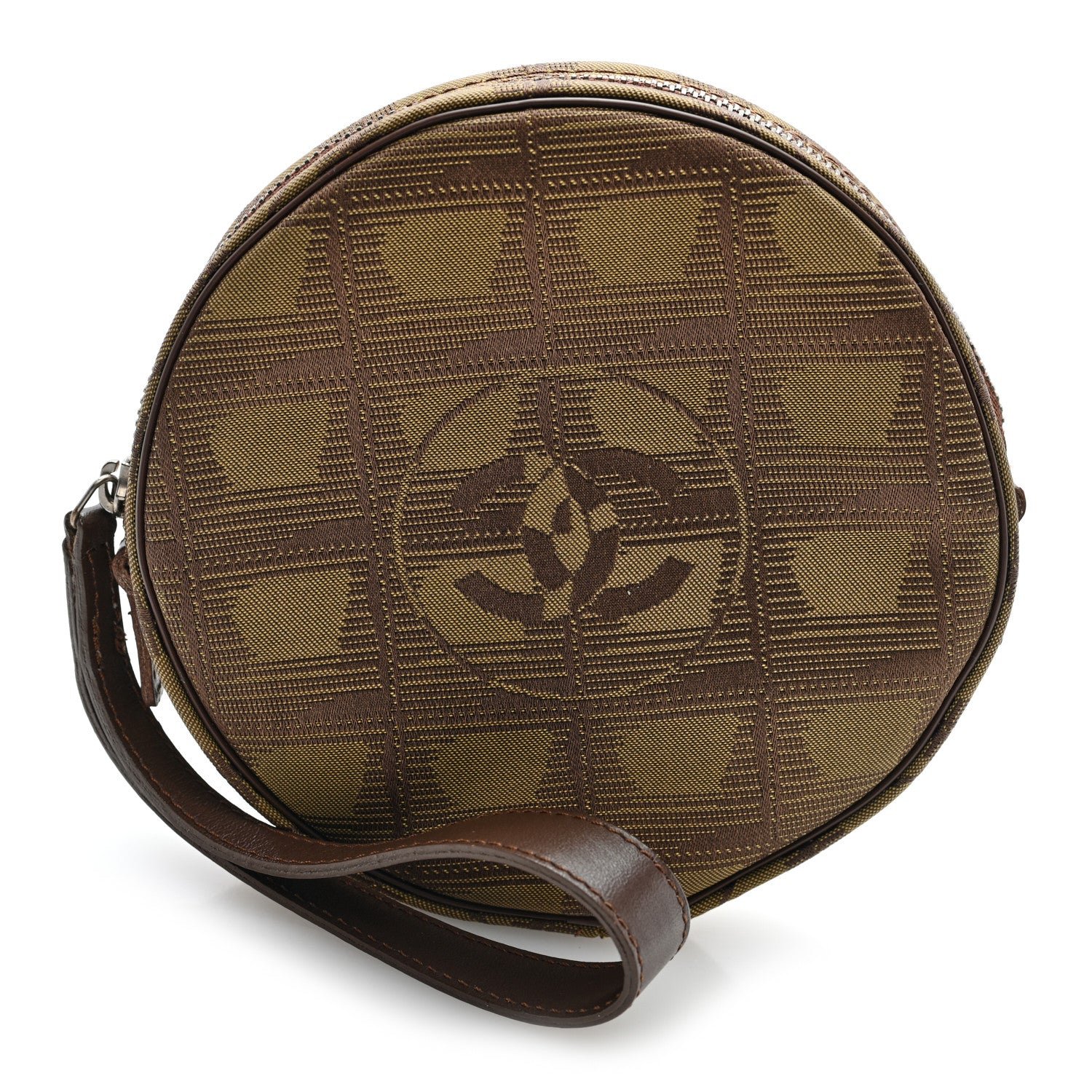 Chanel Nylon Travel Wristlet Khaki