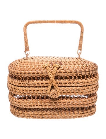 Straw Top Handle Bag